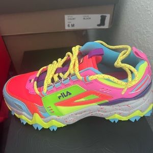 Fila rainbow colored trainers